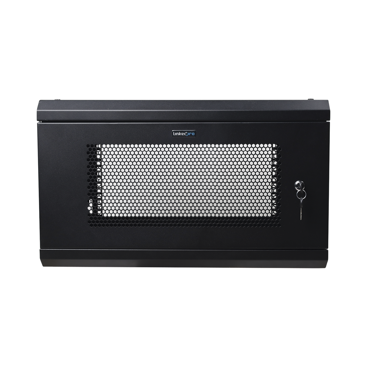 SR1906LH3P Gabinete de Pared de 6U con Puerta Perforada, 455 mm de Profundidad Total, Rack de 19, Acero Reforzado Color Negro