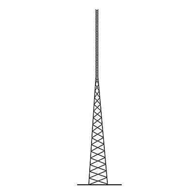 SS-080-D70 Torre Autosoportada de 24 metros (Resistencia al viento 112 Km/h). Linea SSV.