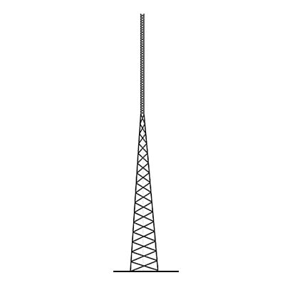 SS-110-D90K Torre Autosoportada Tubular ROHN de 33 metros Linea SSV HEAVY DUTY.