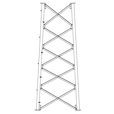 SSV6N62 Sección 6 Base para Torre Autosoportada línea SSV (Código de Fábrica: 6N62)