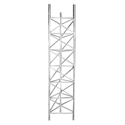 STZ-60G Tramo de Torre de 3 m x 60 cm de Ancho (Tubo 1-1/4 Ced. 30), Galvanizado por Inmersión en Caliente, Hasta 99 m de Elevación.