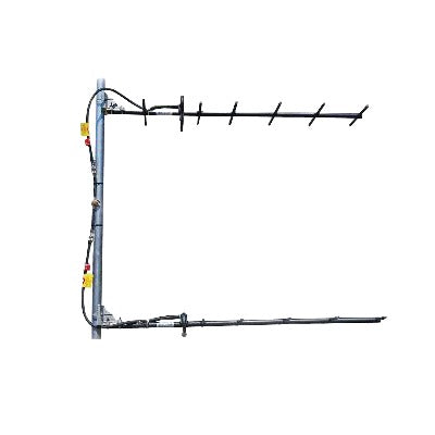 SY3072-SF4SNM  Antena Yagi Doble Direcional de 7 elementos, 470-490 MHz, 12.5 dB, 20 MHz, 250 Watt, Anodizada en Negro, N Macho.