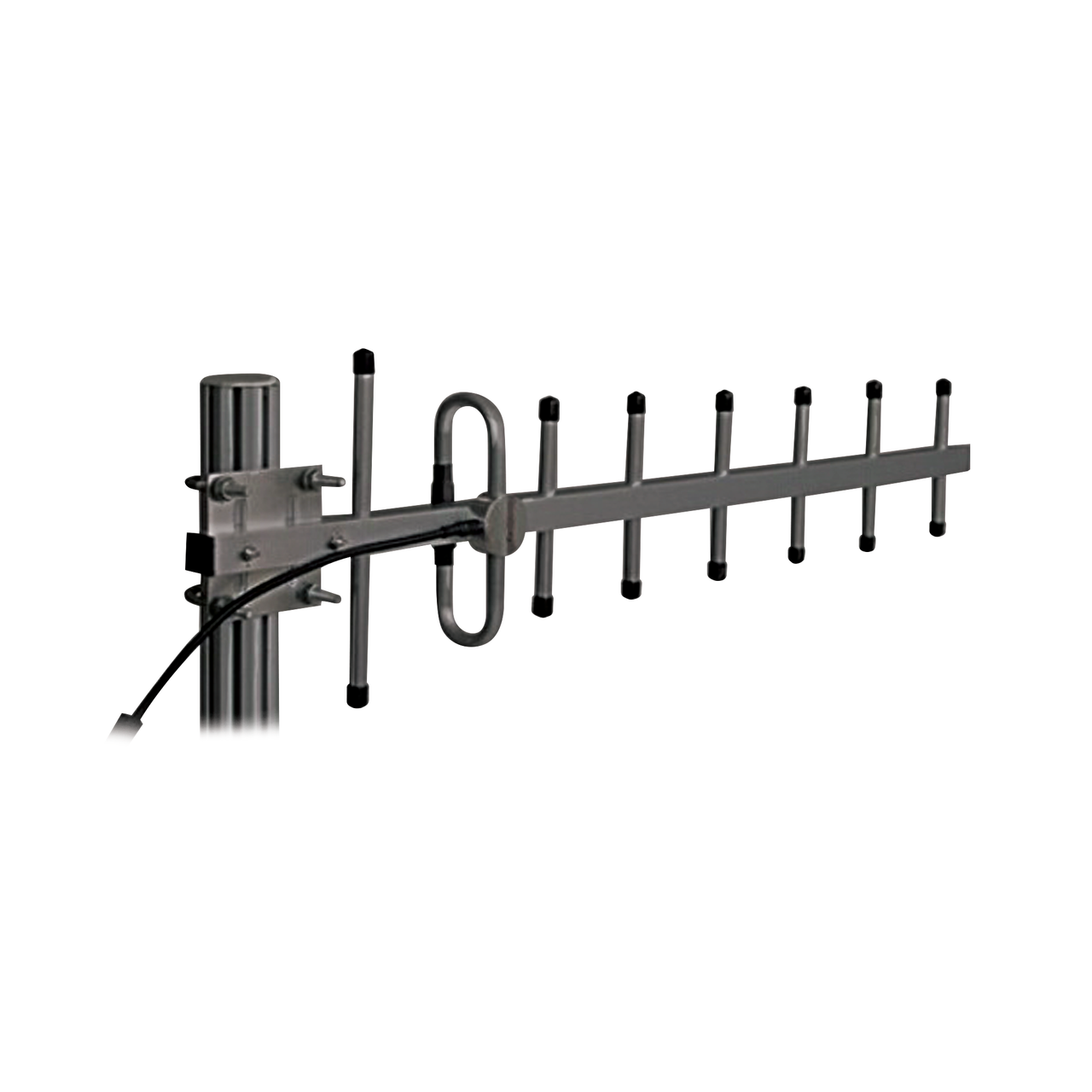 SY307-SF7SNMABK Antena Yagi 360-380 MHz, 10dB Ganancia, 7 Elementos, Anodizada en Negro, 250 Watt, N Macho.