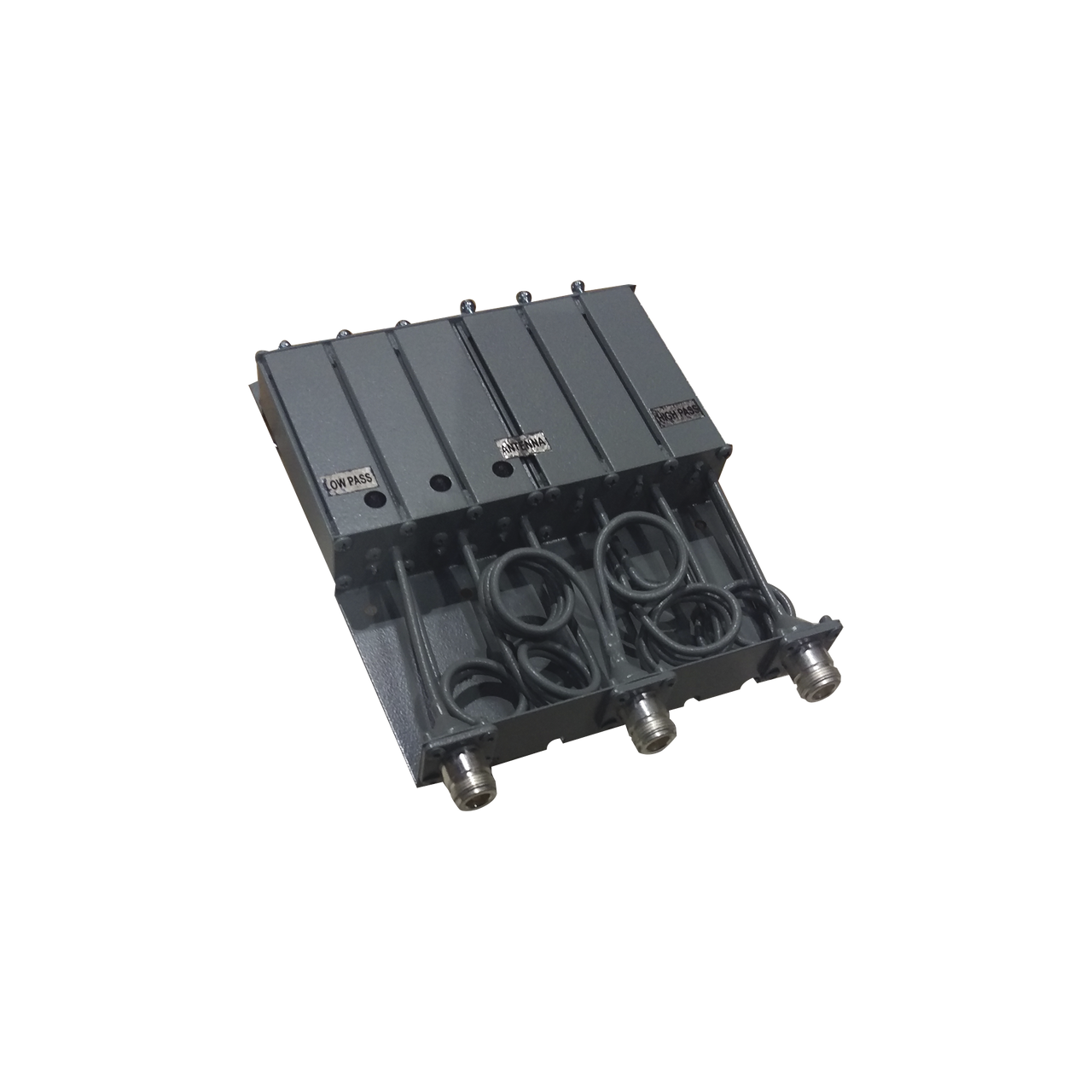 SYS-1533-1N Duplexer SYSCOM en VHF, 6 Cav. 136-148 MHz, 50 Watt, 5 MHz Sep. Rechazo de Banda, N Hembras.