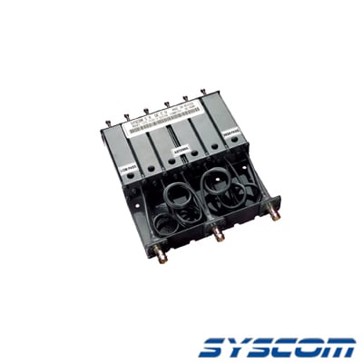 SYS-1533-1 Duplexer SYSCOM en VHF, 6 Cav. 136-148 MHz, 50 Watt, 5 MHz Sep. Rechazo de Banda, BNC Hembras.