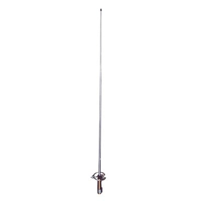 SYS-2650 Antena Base para Banda Civil (CB), Ganacia de 3 dBi, Frecuencia 26.960 - 27.400 MHz, Ajuste manual de altura, Conector UHF-Hembra.
