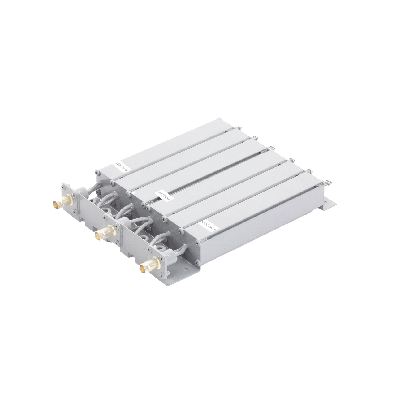 SYS-4533-3PV2 Duplexer SYSCOM Modificado en UHF, 6 Cav. 470-490 MHz, 50 Watt, 5 MHz Sep. Rechazo de Banda, BNC Hembras.