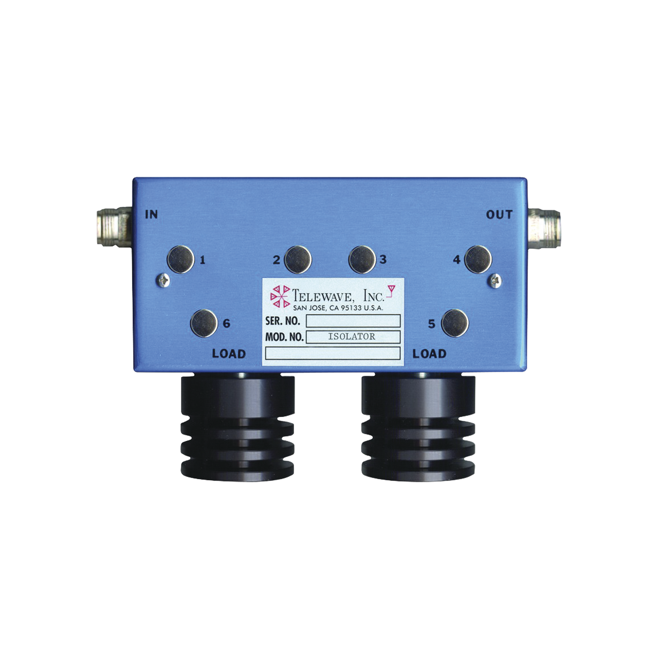 T-4560 Aislador Doble para 400-512 MHz, 70 dB de Aislamiento, Ajustable en ± 5 MHz, 100 Watt, N Hembras.