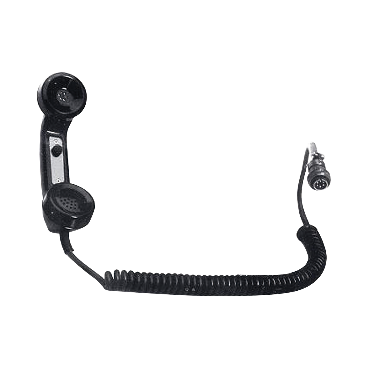 TG-4AAR Auricular Tipo Telefónico para Radios de Locomotora, Botón PTT de uso Rudo, Cable Espiral y Conector AAR