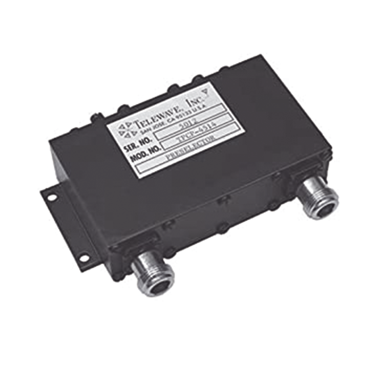 TPCP-4514 Preselector Compacto de 4 Cavidades, 450-470 MHz, 4 MHz Ancho de Banda, Conectores N Hembra.