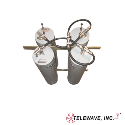 TPRD-1554 Duplexer Pasa-Banda-Rechazo de Banda, 148-174 MHz, 4 Cavidades (5Dia.) 600 kHz, 1.5 dB, 350 Watt, N Hembras.