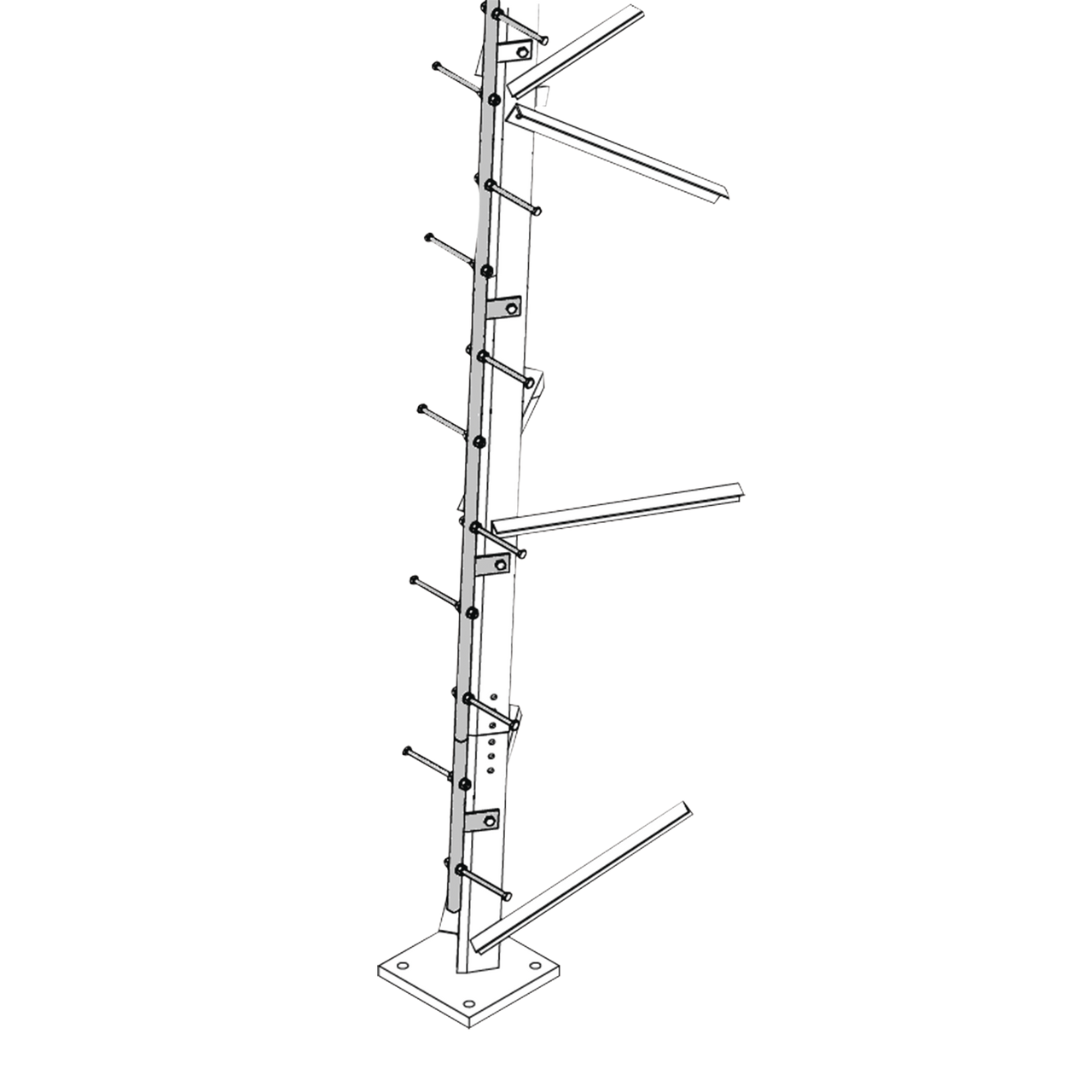 TRY-ST-STEPW Escalera de 3 m Tipo Perno con Sección Soldada para Torres SUPER TITAN Secciones 13 a 21.