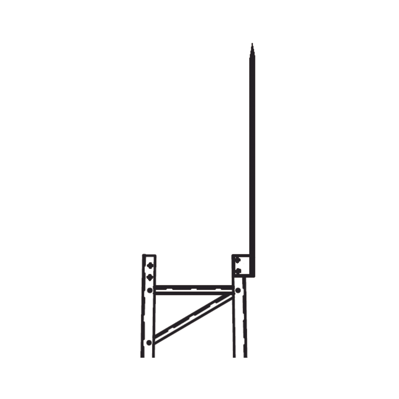 TRY-TLR Punta Pararrayo Maciza para Estructura de Torre TITAN.