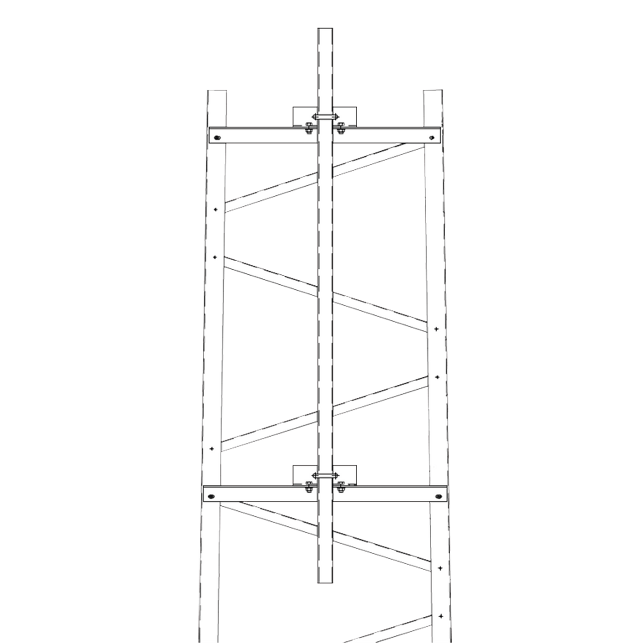 TRY-TFM9 Brazo para Sección #9 Torre Titan con Herrajes y Mástil de 6 (1.8m).
