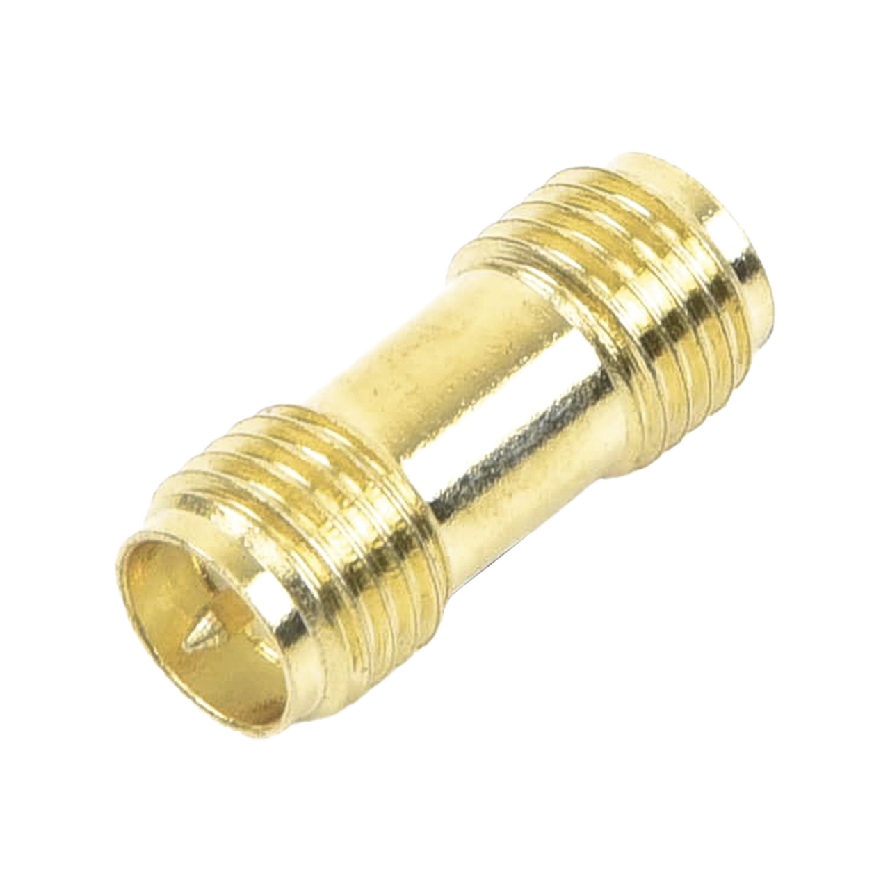 TT-COU-SMA-2RP-F Adaptador Barril de SMA Hembra Inverso a SMA Hembra Inverso, Oro/ Oro/ Teflón,