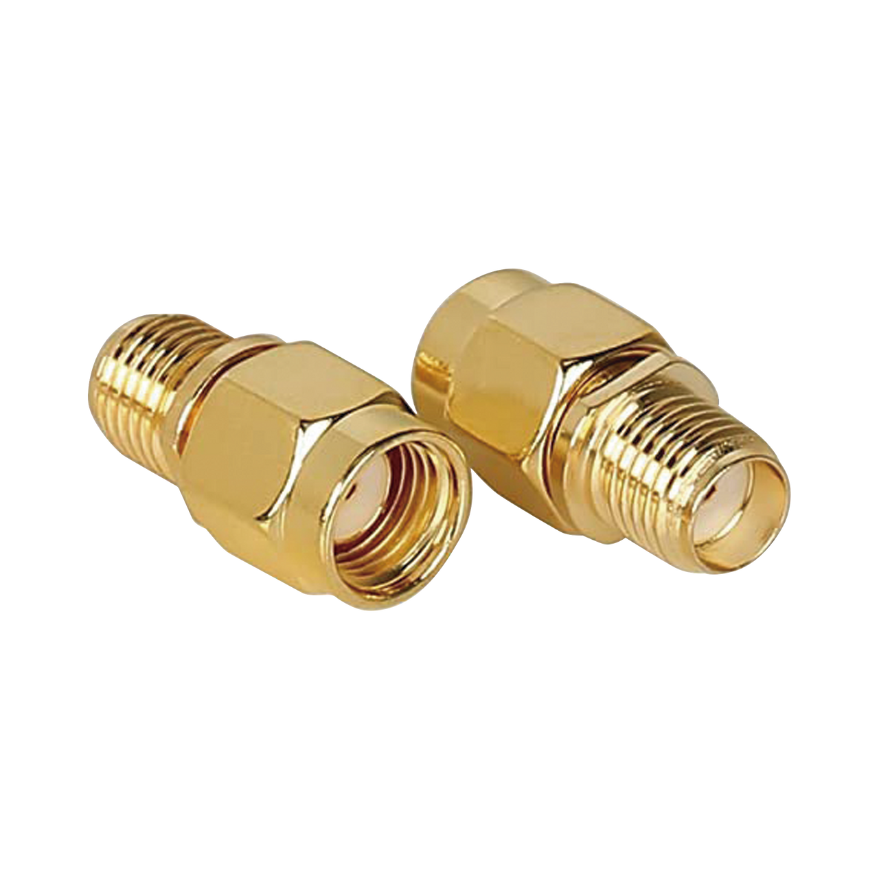 TT-COU-SMA-RPM-SF Adaptador SMA Macho Inverso a SMA Hembra, Oro/ Oro/ Teflón,