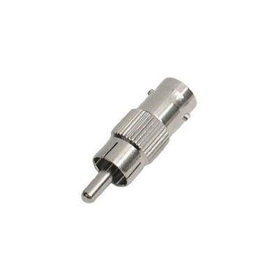 TT-RG-03 Adaptador en línea para 75 Ohm, de conector BNC hembra a RCA macho en aplicaciones de Audio-Video para cámaras, monitores y DVR´s.