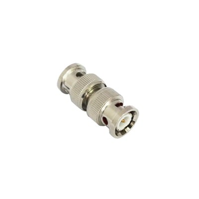 TT-RG-13 Adaptador tipo barril para 75 Ohm, de conector BNC macho a BNC macho, Níquel/ Oro/ Teflón.