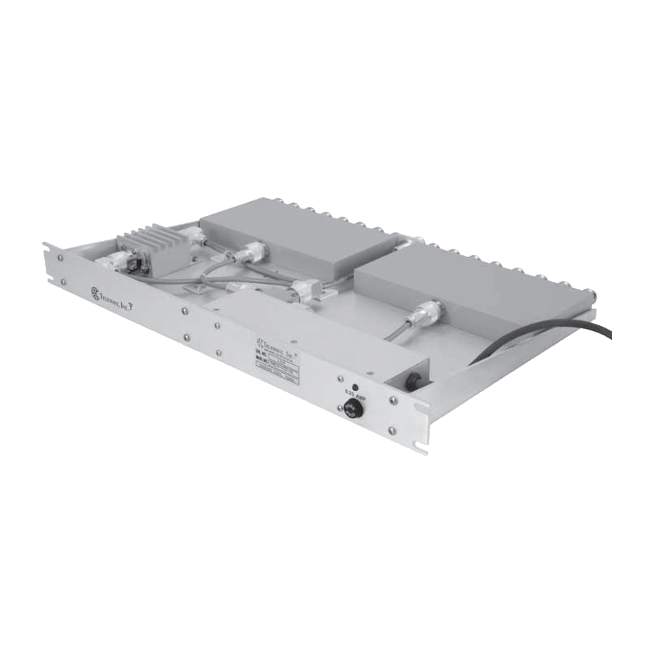 TWR16-450-1R Multiacoplador de 16 canales para 400-512 MHz, 40 MHz de ancho de banda. y ganancia de 0-15 dB.
