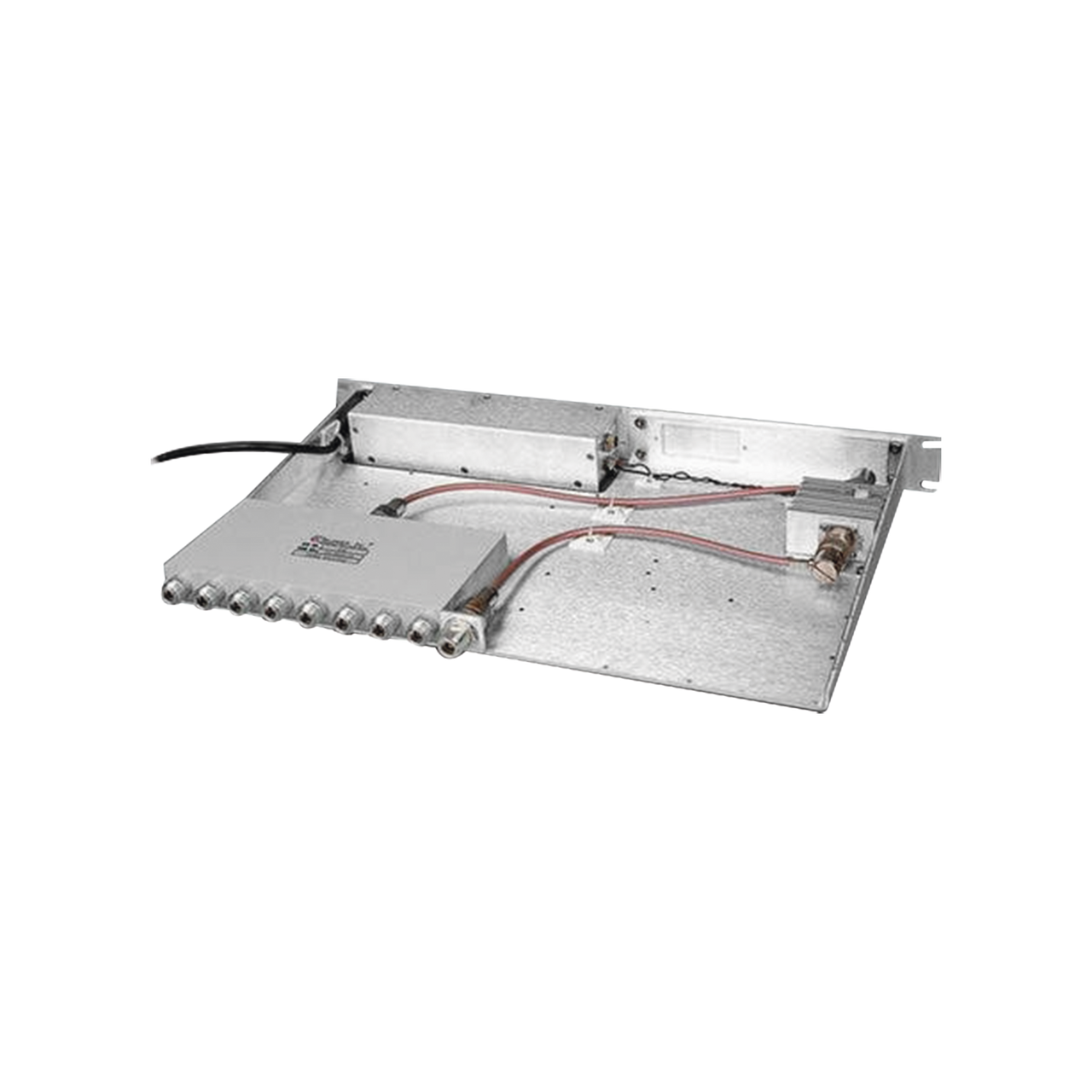 TWR8-450-1RTT Multiacoplador Compacto para 400-512 MHz, 40 MHz de Ancho-Banda, 0-18 dB de Ganancia, 8 puertos, 1 Unidad Rack (1.75) de altura y fuente con inyector para alimentación de TTA.