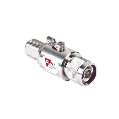 TX-2500-L Protector de Línea Coaxial, tipo tubo de gas y paso de C.D., para 0-2.5 GHz, 750W y 0.2 dB de Perdida por Inserción
