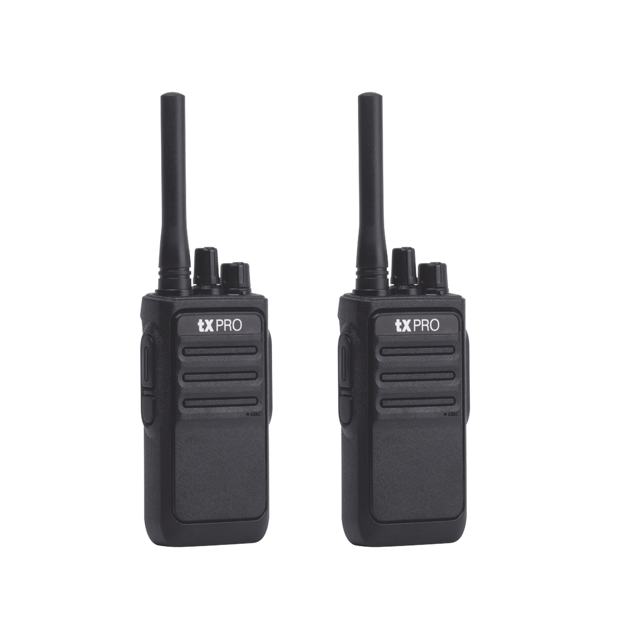 TX-320DUO Par de radios analógicos, listos para utilizarse, operan en UHF 400-470 MHz de 2 watts de potencia. ¡PRECONFIGURADOS!