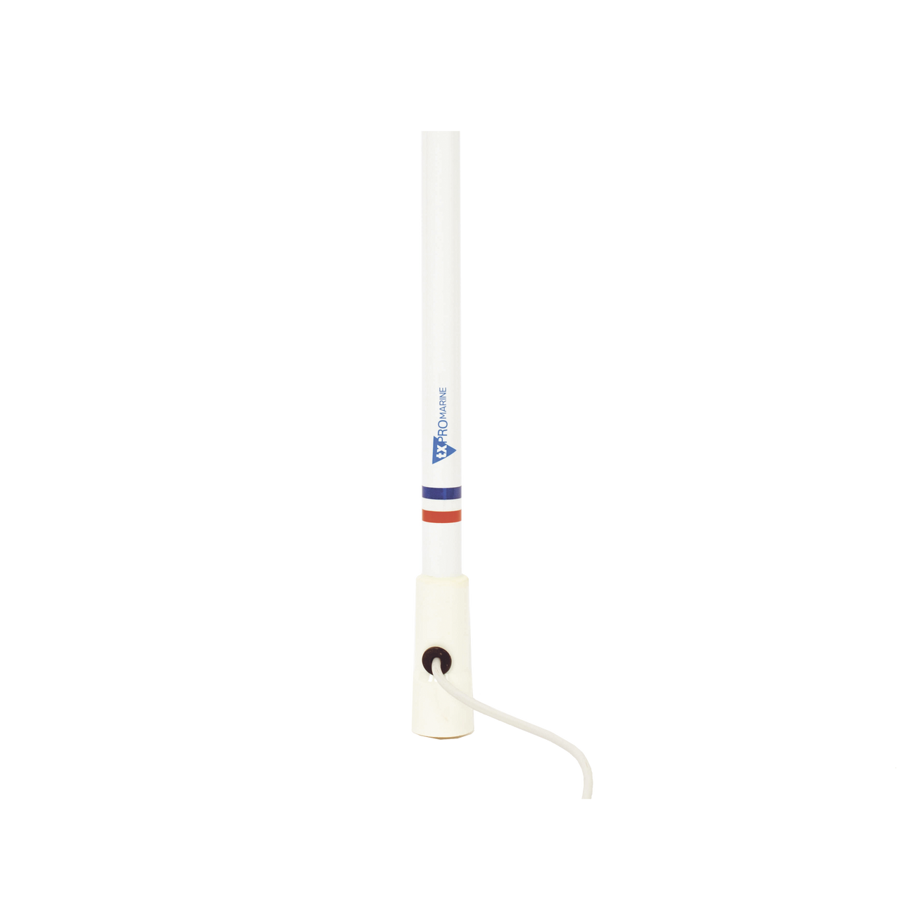 TX5206SYS/10M Antena marina VHF en fibra de vidrio en rango de 156 a 163 MHz, Incluye 10 metros de cable y conector PL-259 macho.