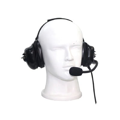 TX-740-H04 Auriculares con orejeras acolchonadas de gel con micrófono flexible con cancelación de ruido para radios HYTERA TC320/1688