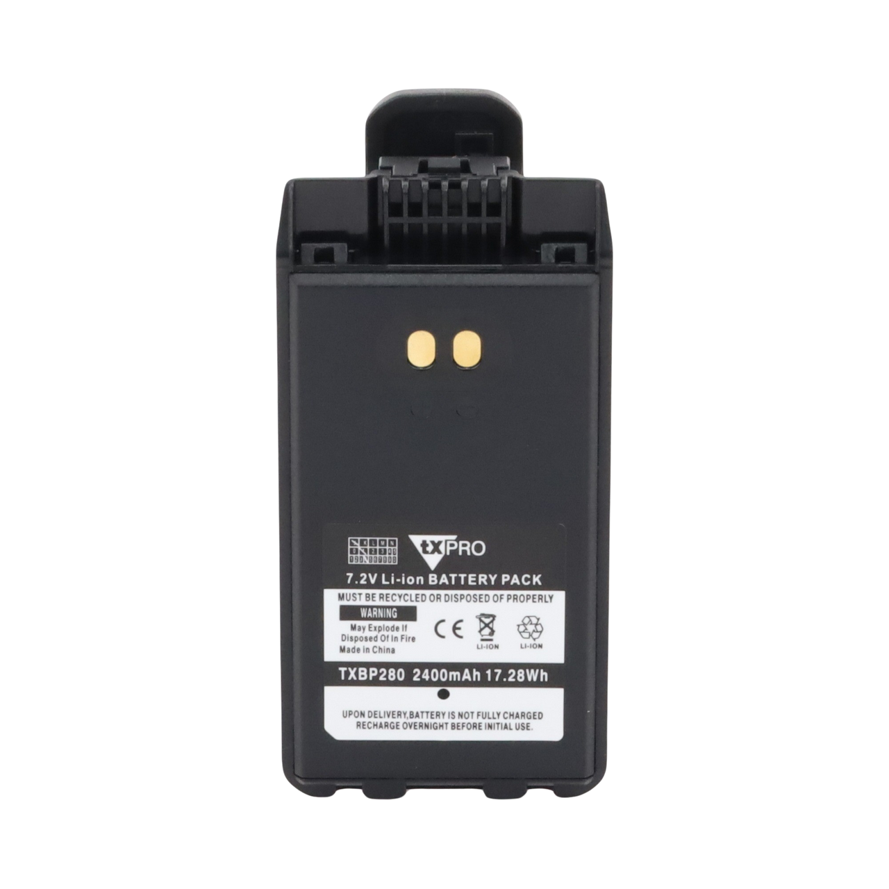 TXBP280 Batería de Li-Ion de 2400mAh (typ), para radios IC-F1100 / F2100D