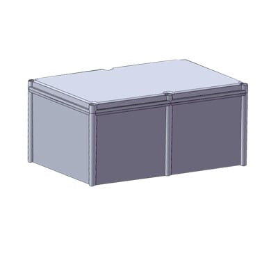 TXG-02-35JK Gabinete Plástico para Exterior (IP65) de 560 X 380 x 265 mm Cierre por broche.