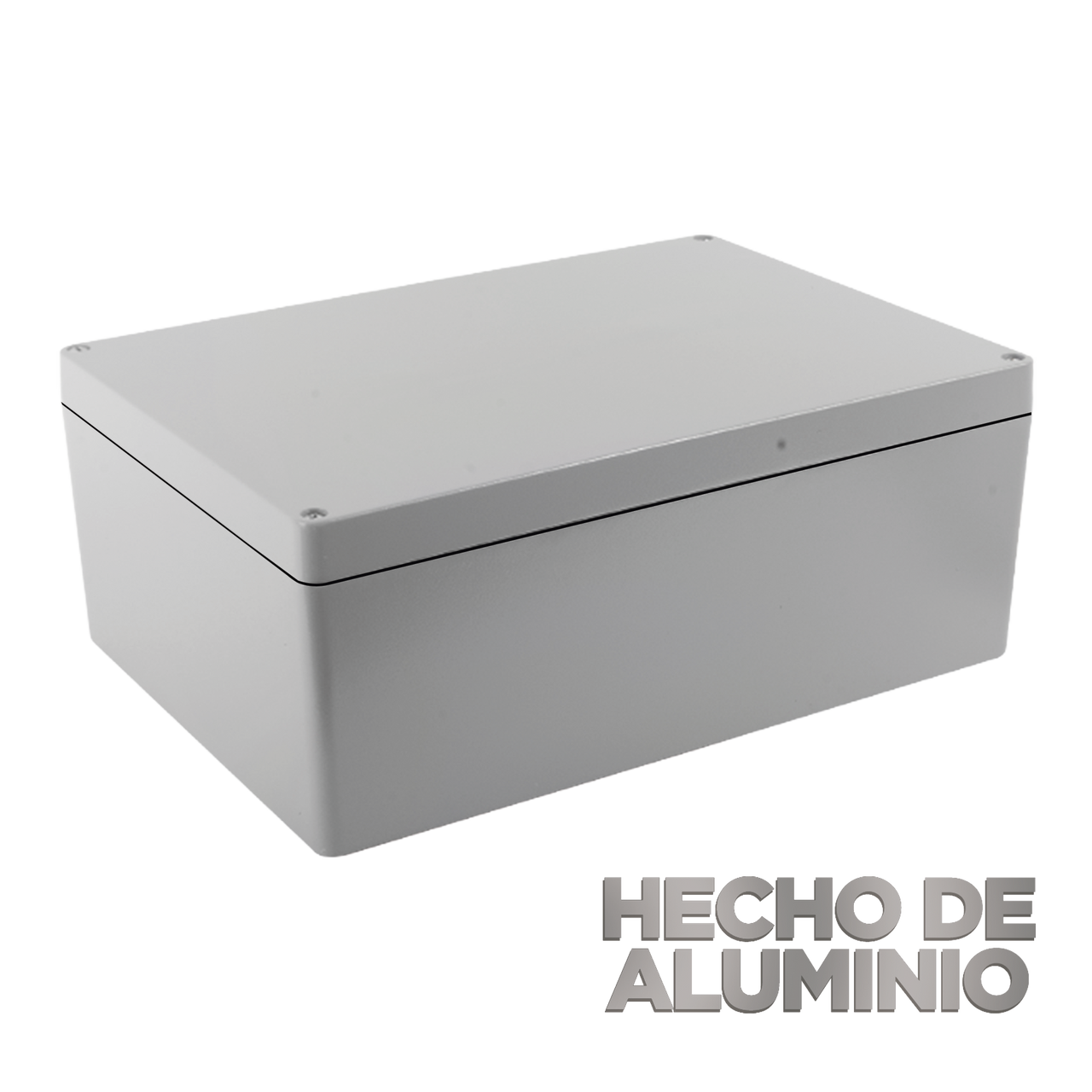 TXG-03-83 Gabinete de Aluminio para Exterior (IP66) de 390 x 280 x 158 mm con Rápida Disipación de Calor, Cierre por Tornillos con Bisagra.
