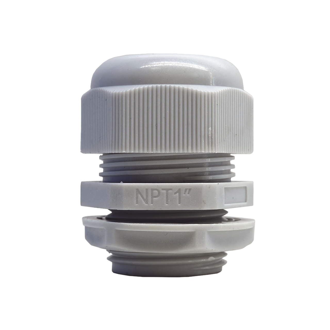 TXG-PG-100N Conector Plástico Blanco Tipo Glándula para Rosca NPT 1