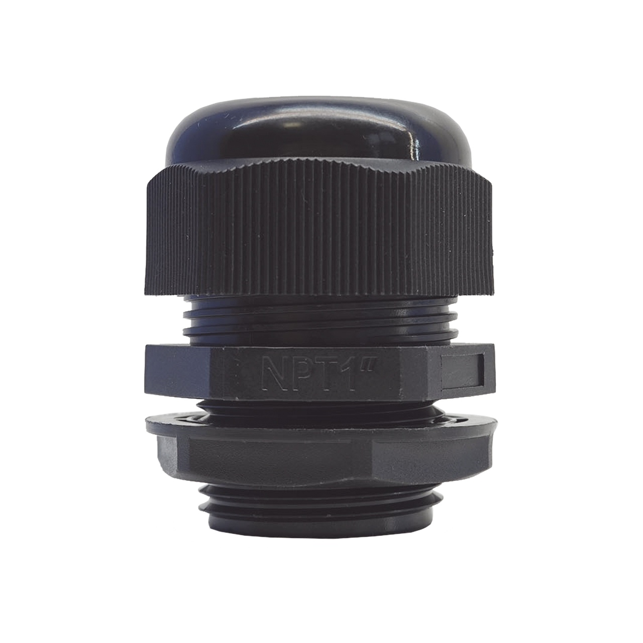 TXG-PG-100NBK Conector Plástico Negro Tipo Glándula para Rosca NPT 1