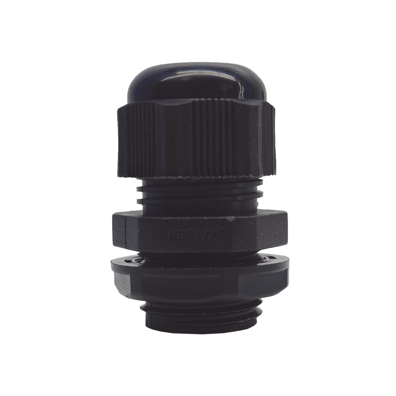 TXG-PG-12NBK Conector Plástico Negro Tipo Glándula para Rosca NPT 1/2