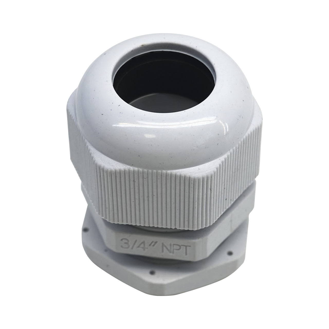 TXG-PG-34N Conector Plástico Blanco Tipo Glándula para Rosca NPT 3/4