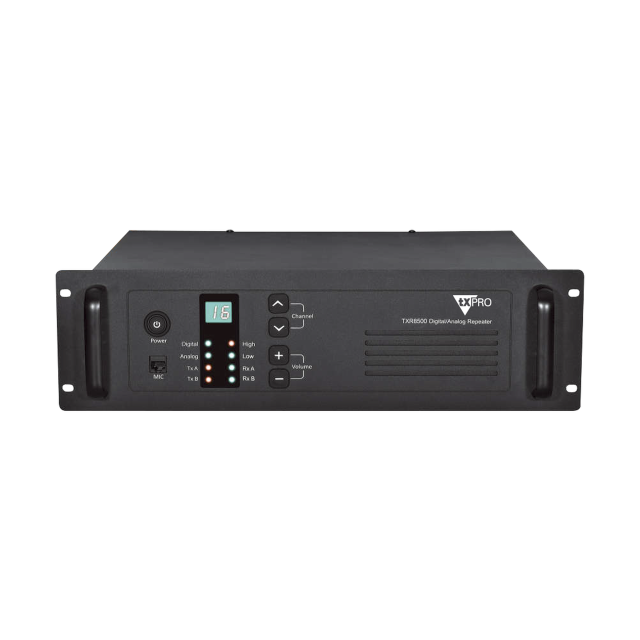 TXR8500V Repetidor VHF 136-174 MHz, 50W, protocolo DMR para doble llamada