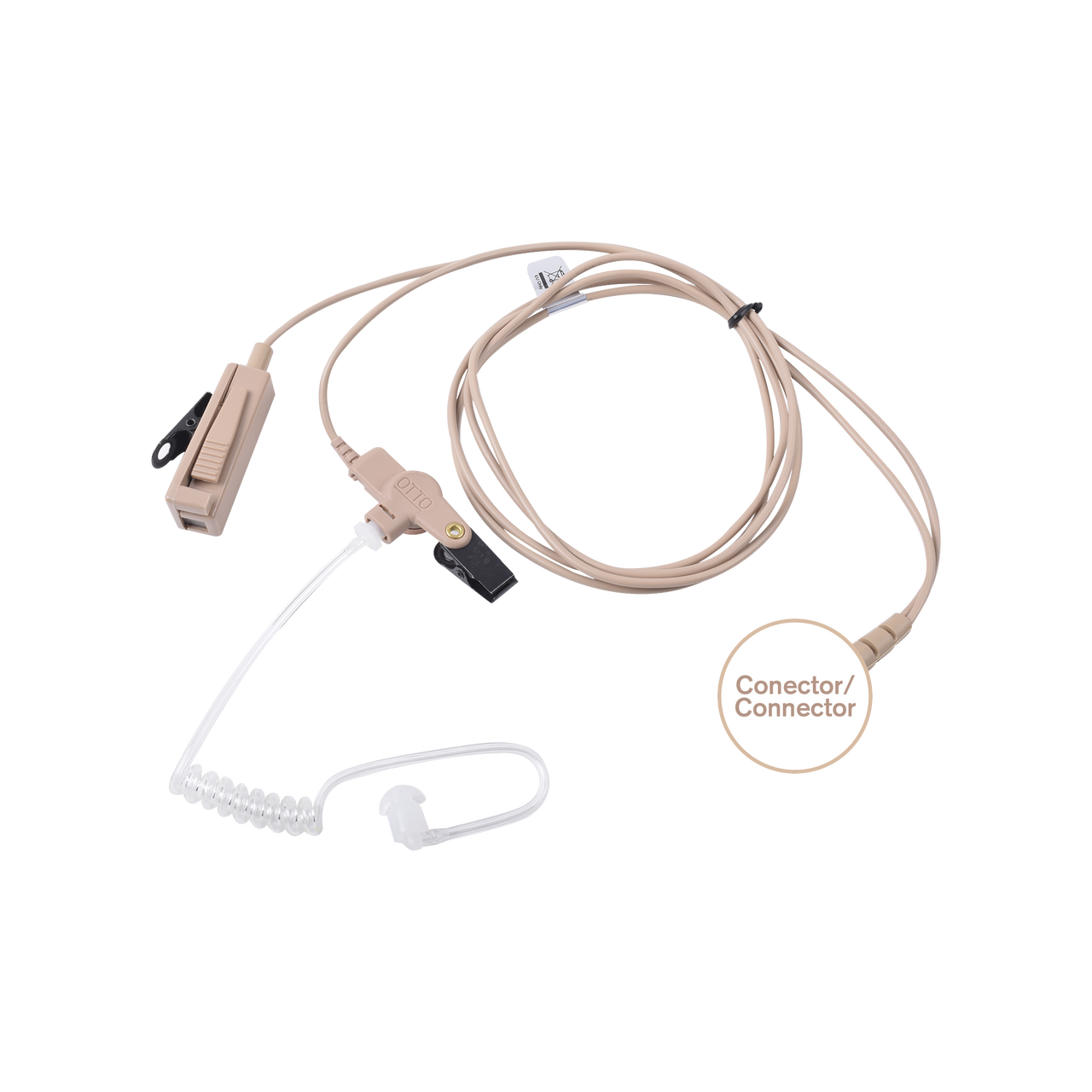 V110938 MIC-AUDIF PROF D/2 CABLES NEGROS C/TUBO ACUST P/ICOM IC-F3261/4261/3360/4360