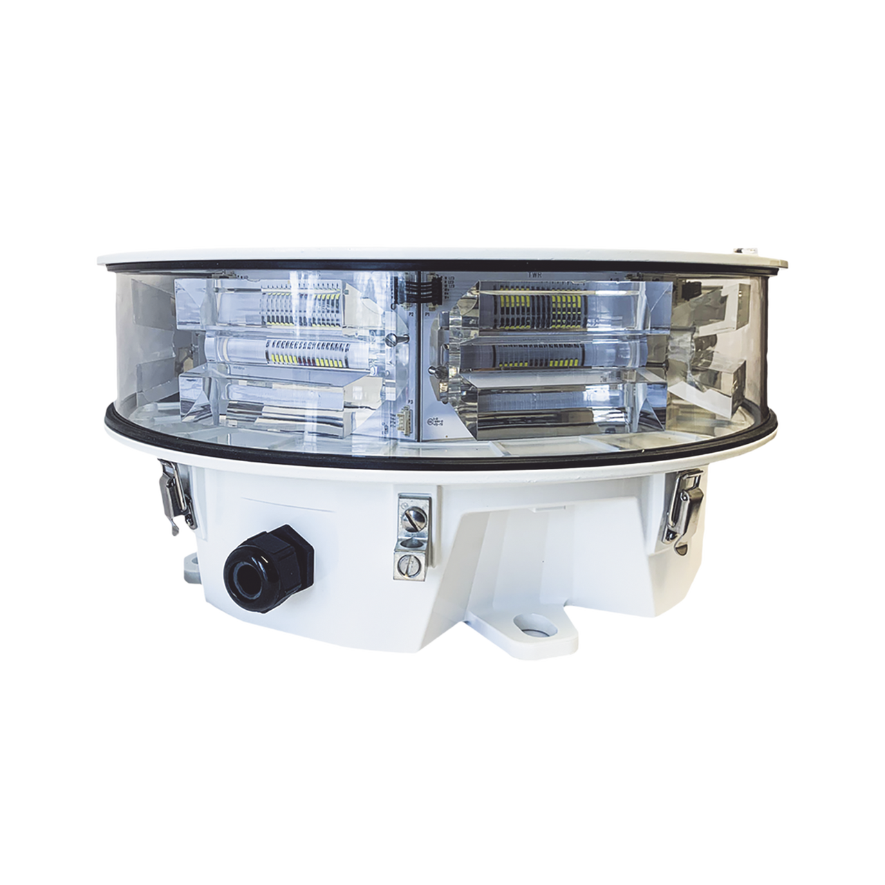 WHITESTAR24VDC Lámpara de Obstrucción LED Blanca de media intensidad. Tipo L-865  acorde con FAA AC-70/7460-1L, ( 24 Vcc).