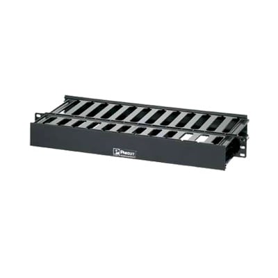 WMPSE Organizador de Cables Horizontal PatchLink, Doble (Frontal y Posterior), Para Rack de 19in, 1UR