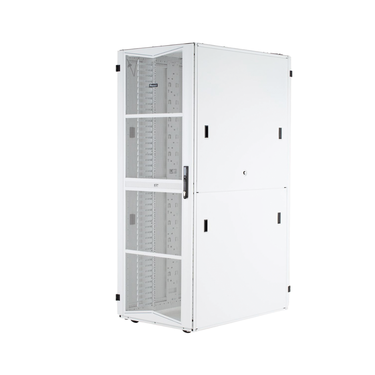XG64212WS0001 Gabinete FlexFusion para Centros de Datos, 42 UR, 600 mm de Ancho, 1070 mm de Profundidad, Fabricado en Acero, Color Blanco
