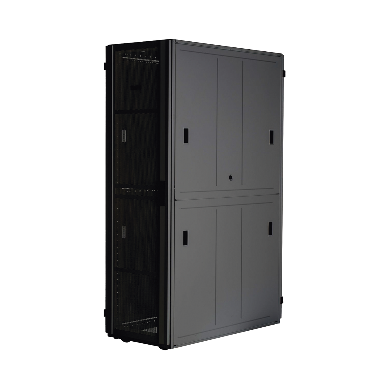 XGL84212B Gabinete FlexFusion? XGL (Light) para Centros de Datos, 42 UR, 800 mm de Ancho, 1070 mm de Profundidad, Fabricado en Acero, Color Negro