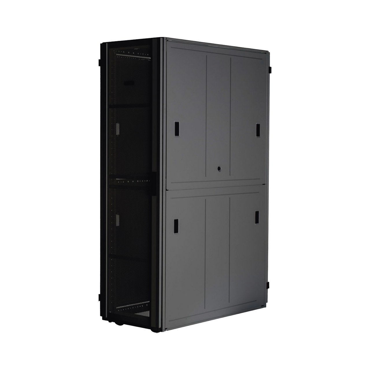XGL84222B Gabinete FlexFusion? XGL (Light) para Centros de Datos, 42 UR, 800 mm de Ancho, 1200 mm de Profundidad, Fabricado en Acero, Color Negro