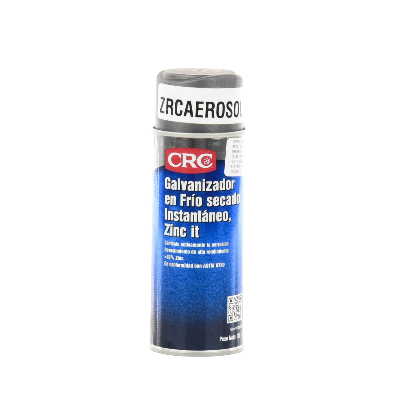 ZRC-AEROSOL Compuesto Zinc en Aerosol  para Retoque de Piezas Galvanizadas por Inmersión en Caliente (386 gr.).