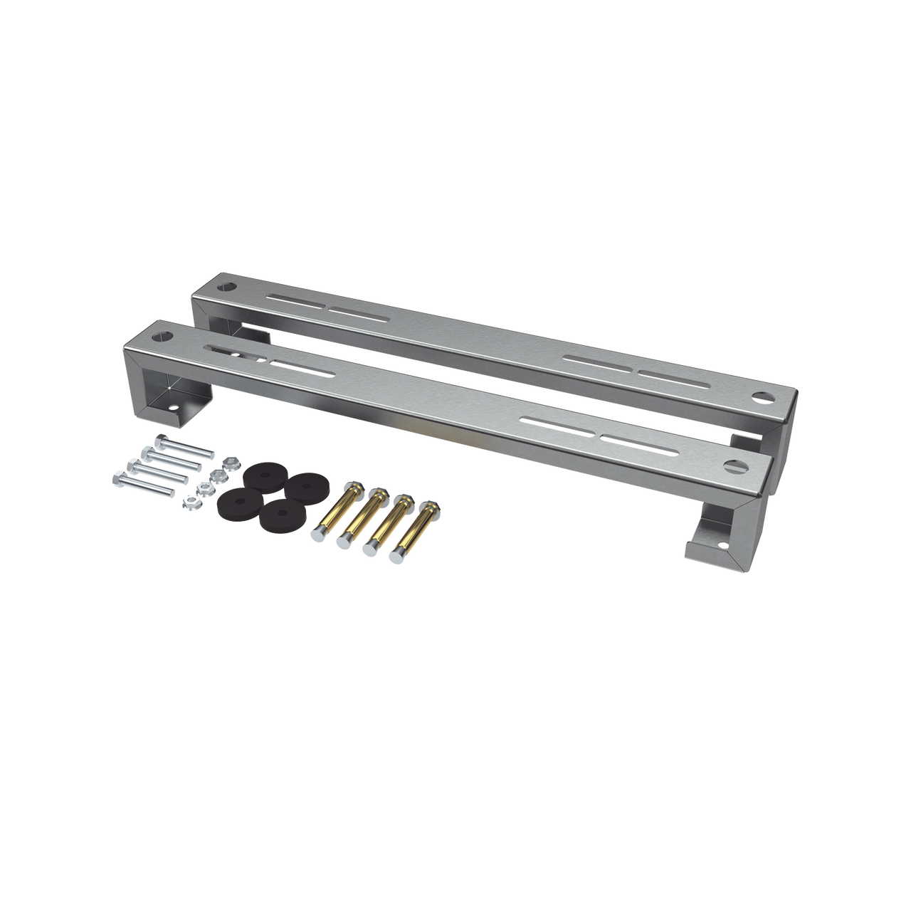 ZT-MPF-180 ZT-MPF-180 Base para piso universal ajustable para capacidades de 1 a 3 toneladas con pernos deslizables y amortiguación