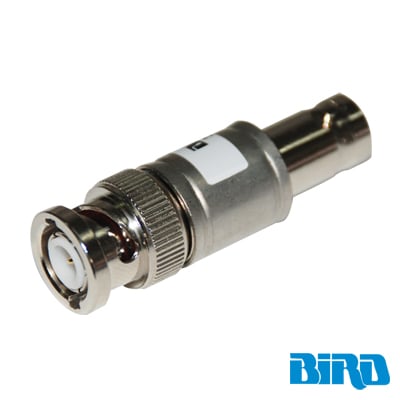 2AMFB-20 Atenuador en Línea de 20 dB, 2 Watt Máx., CD-4 GHz, Conectores BNC Macho-Hembra.