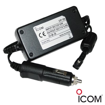 CP-20 Adaptador vehícular con conexión a entrada de encendedor, para cargar radios IC-A6/ IC-A24, IC-A25