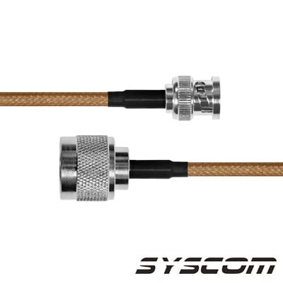 SBNC-142-N-60 Cable RG-142/U de 60 cms, con conectores BNC Macho a N Macho.