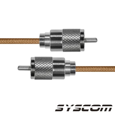 SUHF-142-UHF-110 Cable Coaxial RG-142/U de 110 cm, con conectores UHF Macho a UHF Macho (PL-259).