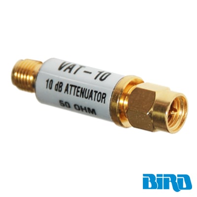 VAT-10 Atenuador en Línea de 10 dB, 1 W, Conectores SMA Macho-Hembra, CD-6 GHz.