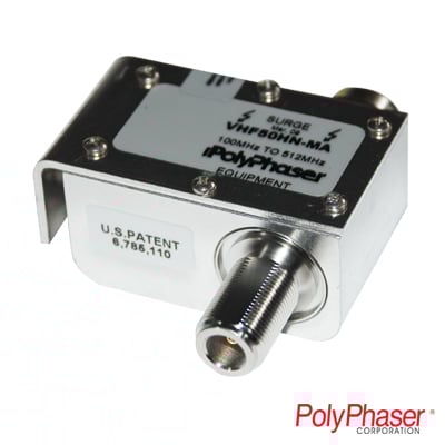 VHF50HN-MA Protector Coaxial RD de Banda Ancha para Combinadores de 100 a 512 MHz Con Conector N Macho a la Antena.